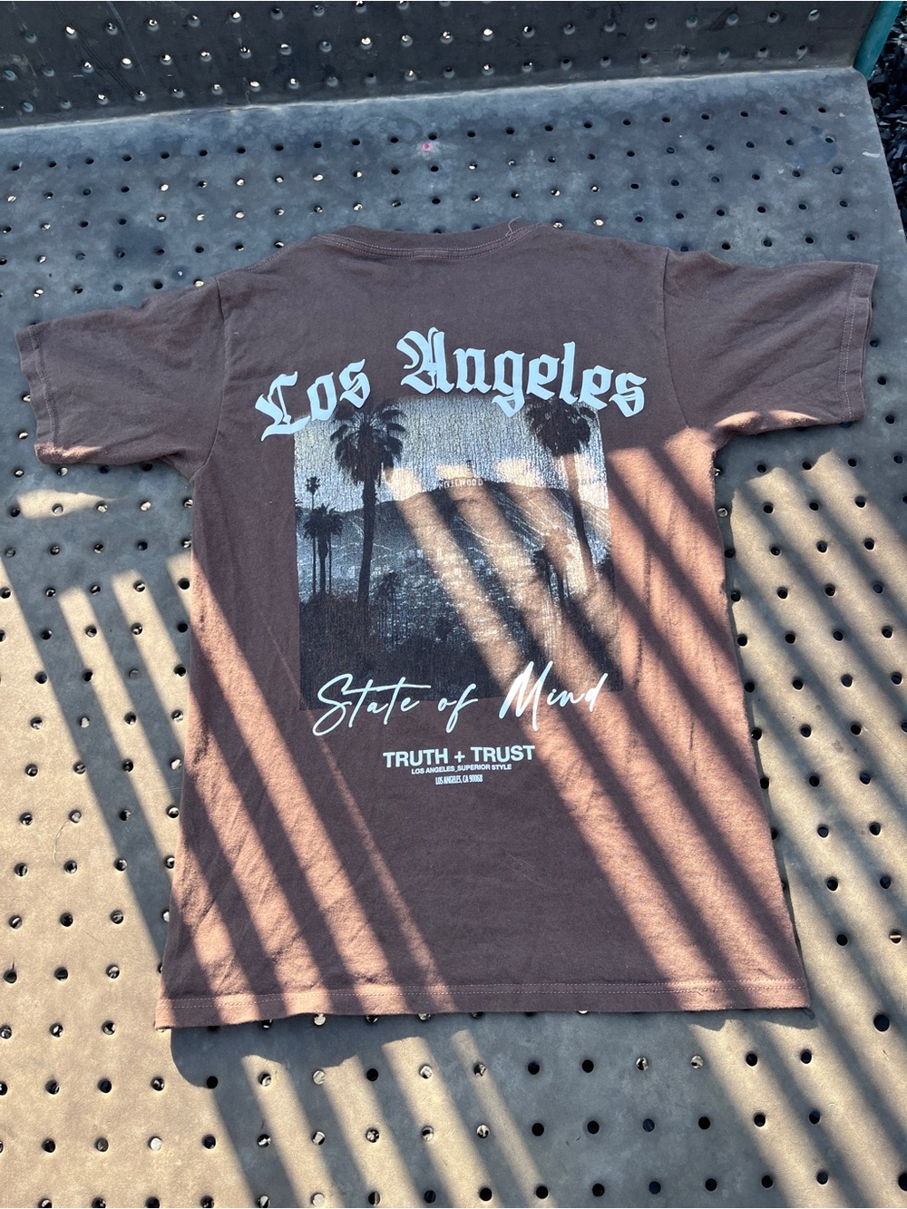 Los Angeles "State of Mind" Brown Graphic Tee